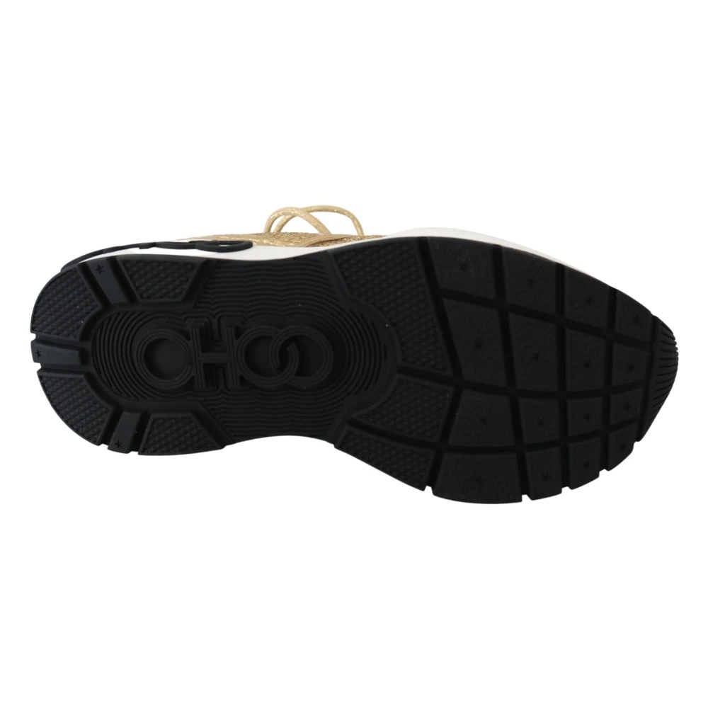 GOLDEN GLAMOUR MESH LEATHER SNEAKERS - 6