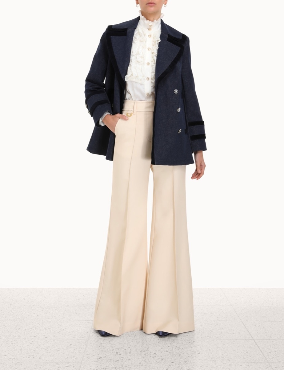 KALEIDOSCOPE DENIM PEACOAT - 2