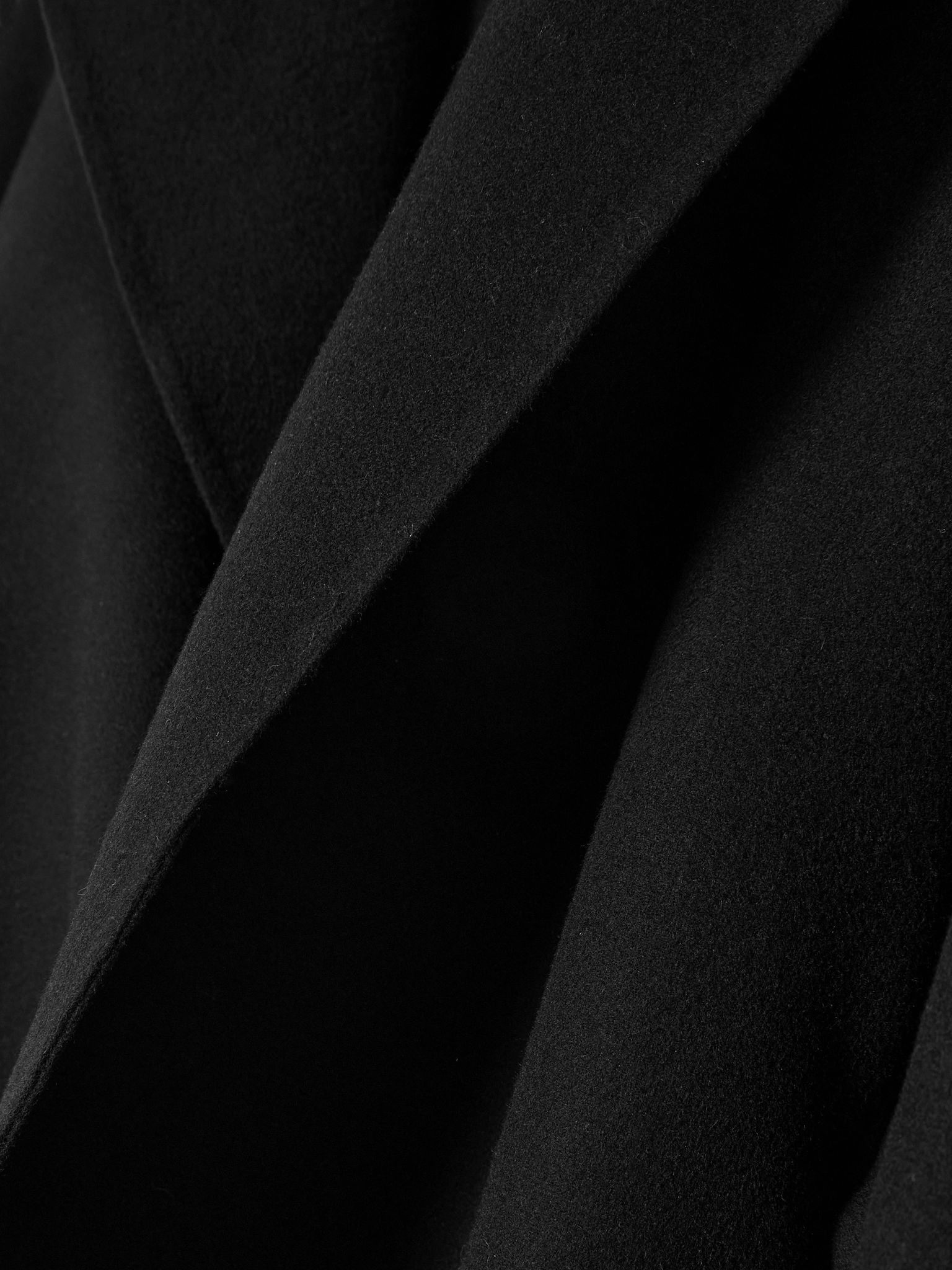 Belted wool coat Black - 4