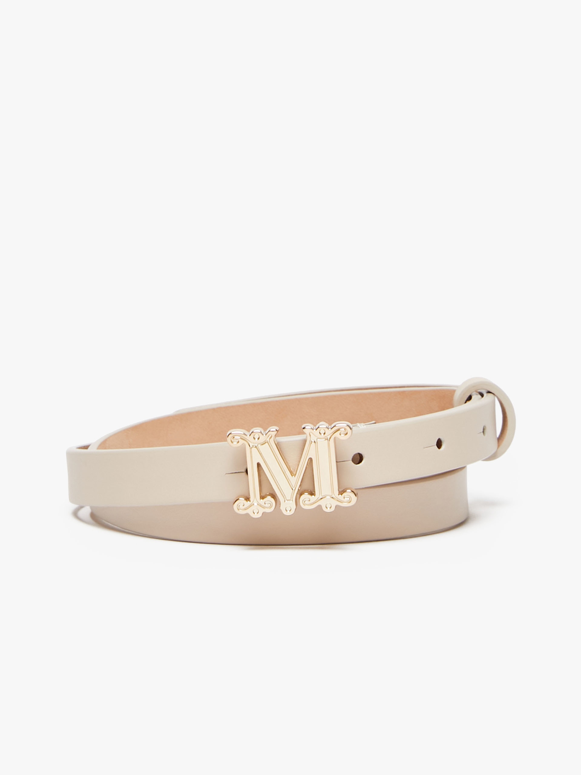 MGRAZIATA15 Leather monogram belt - 1
