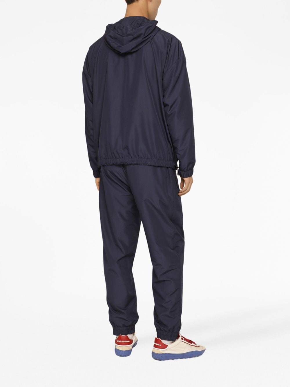 logo-plaque drawstring track pants - 4
