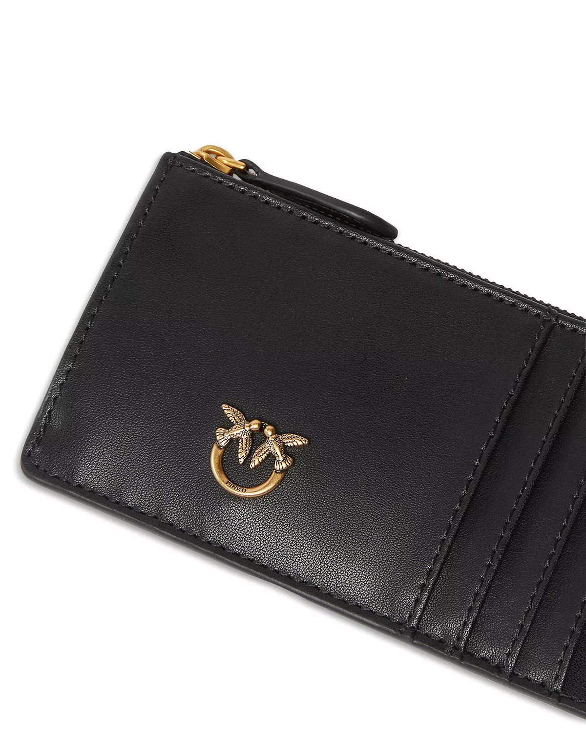 Airone Black Leather Cardholder - 4