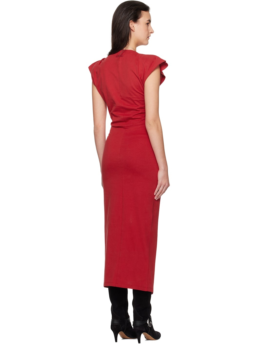 Red Nadela Midi Dress - 3