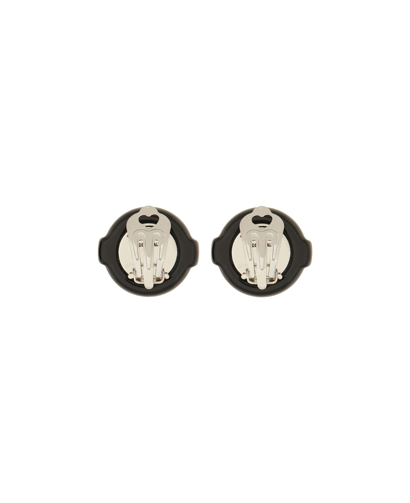 Glossy Black Mini Lollipop Earring - 2