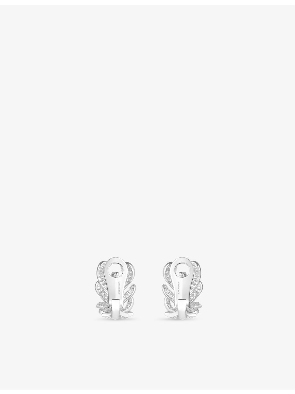 Plume de Paon XS 18ct white-gold, 0.50ct and 0.30ct round-brilliant diamond stud earrings - 4
