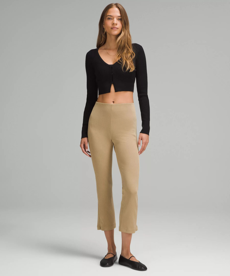 lululemon Ribbed Softstreme Zip-Leg High-Rise Cropped Pant 25" outlook