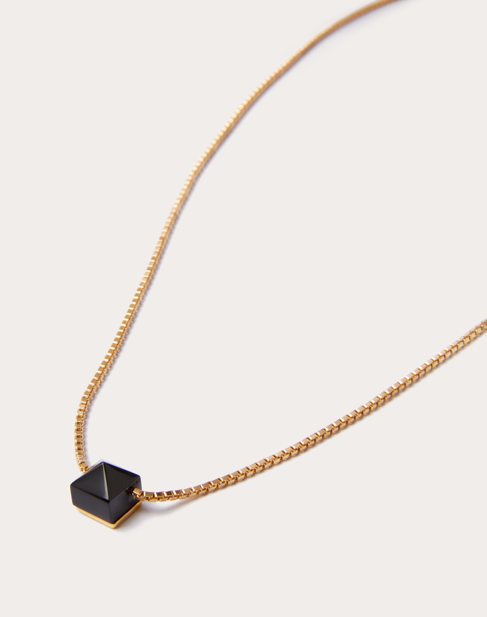 ROCKSTUD METAL AND RESIN NECKLACE - 2