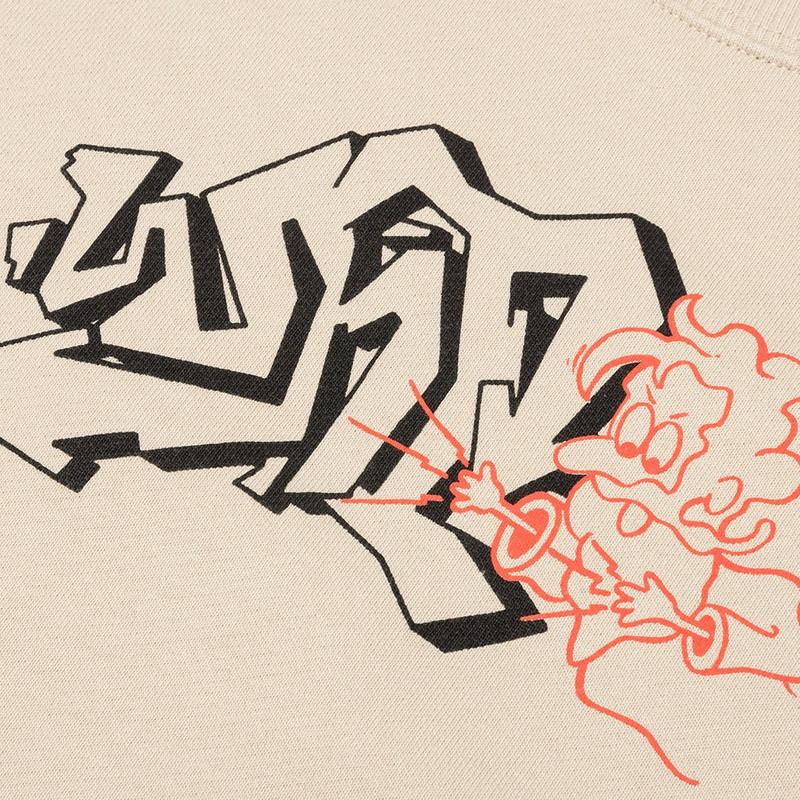 OFF-WHITE C/O VIRGIL ABLOH GRAF OUTLINE OVER CREWNECK - DARK SAND 3
