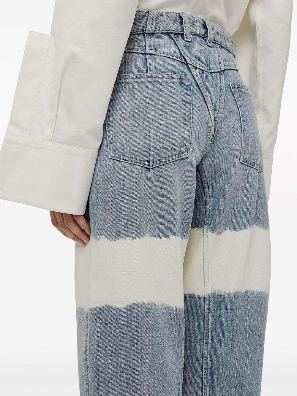 high-waist colour-block jeans - 6