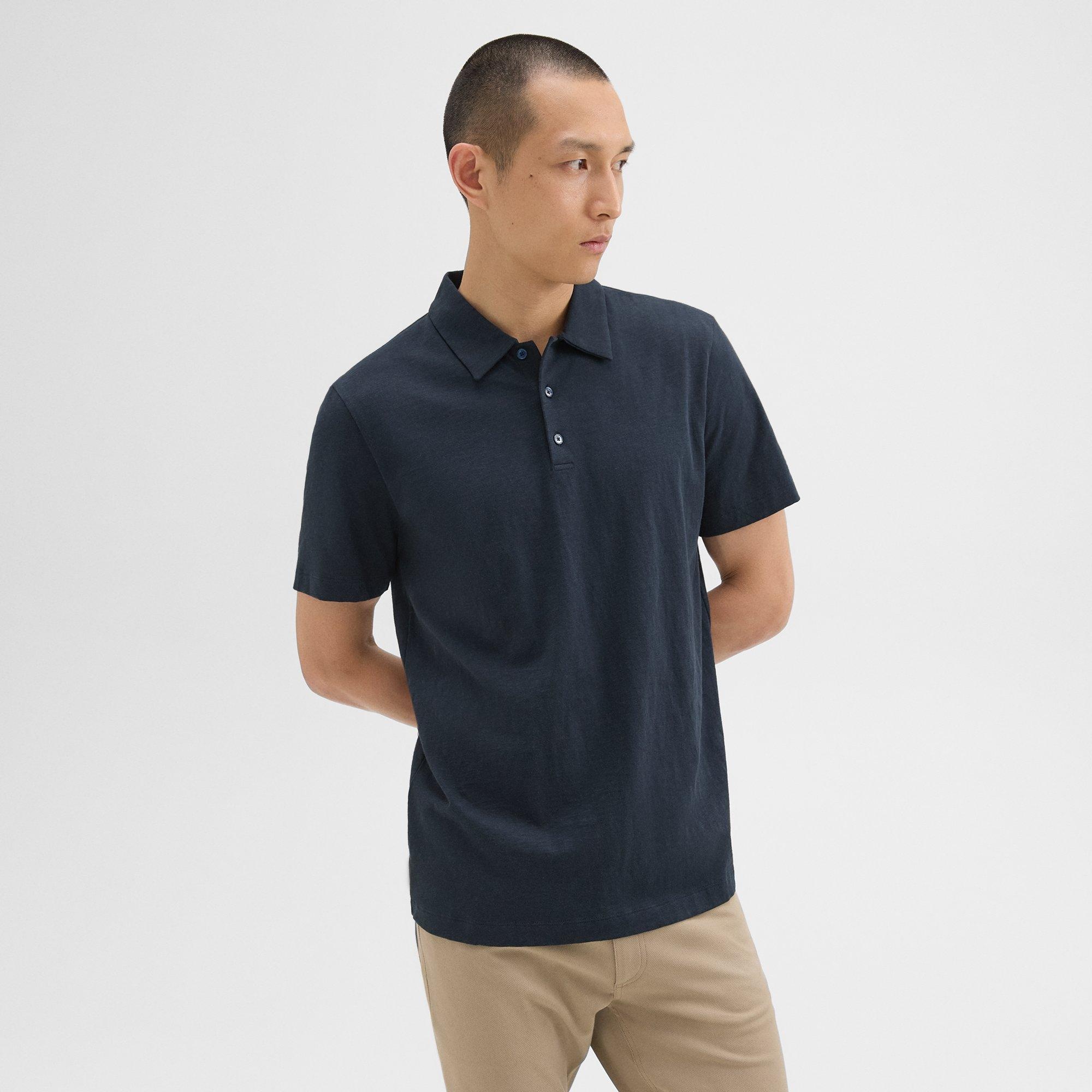 Bron Polo Shirt in Cosmos Slub Cotton - 3