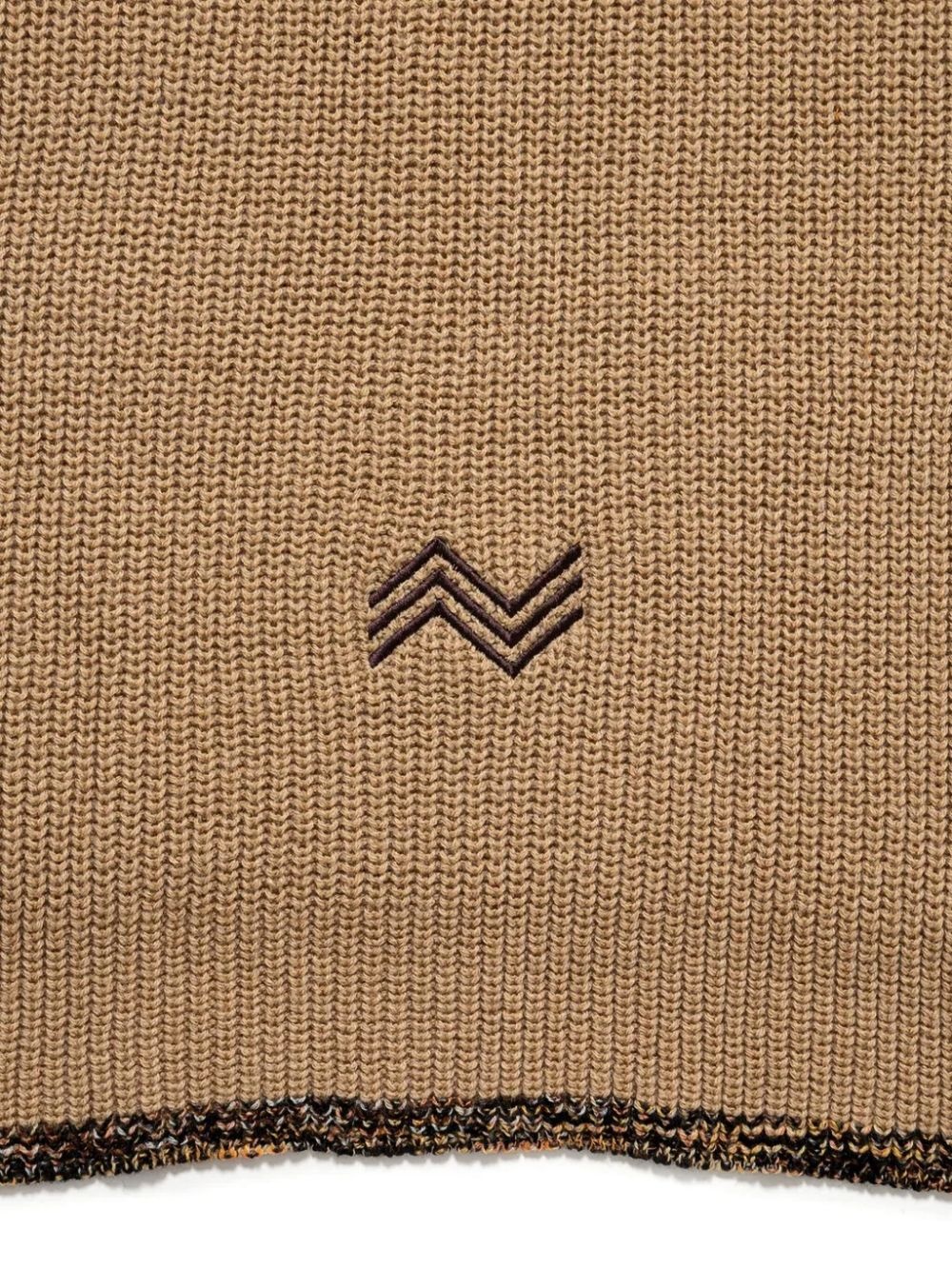 logo-embroidered scarf - 2