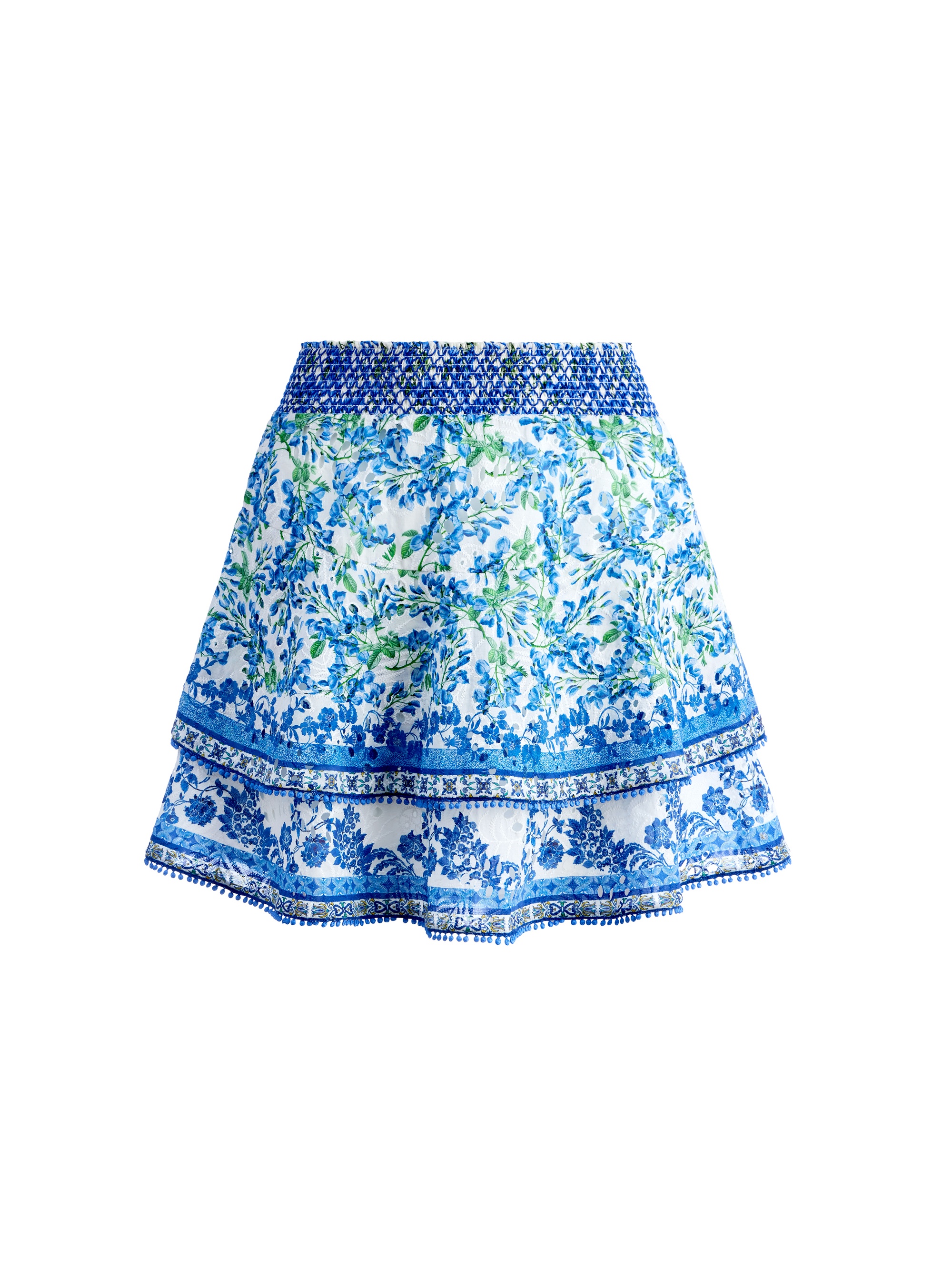 CRAWFORD SMOCKED MINI SKIRT - 1
