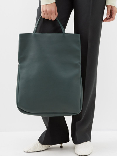 The Row Everett leather tote bag outlook