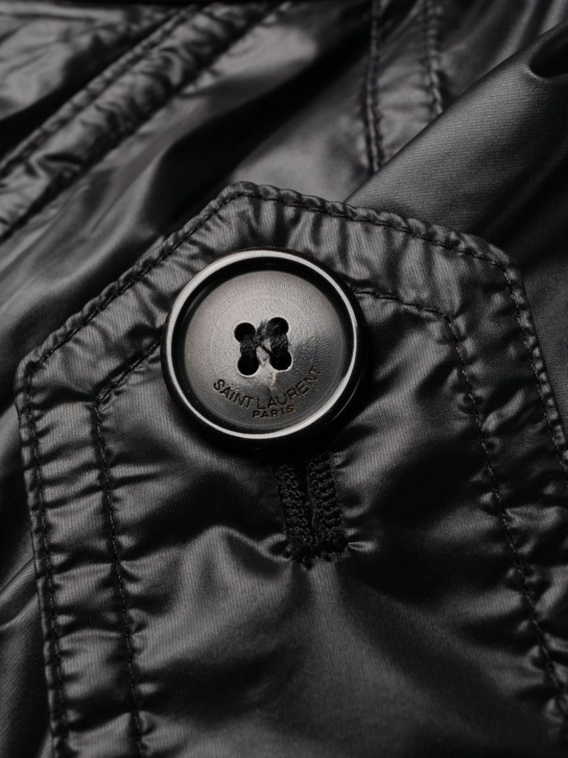 shoulder-pad oversized trench coat 7