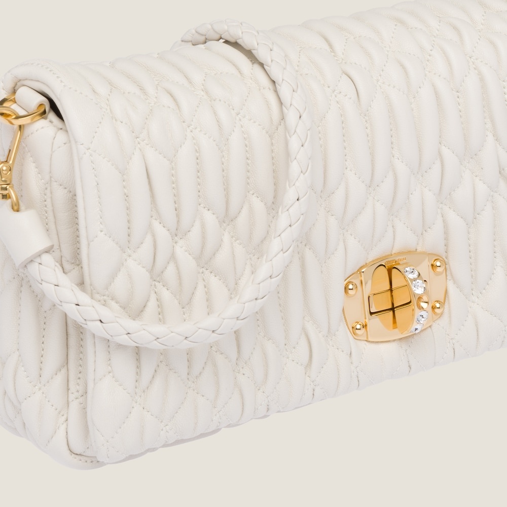 Miu Crystal Cloqué Nappa leather bag - 5