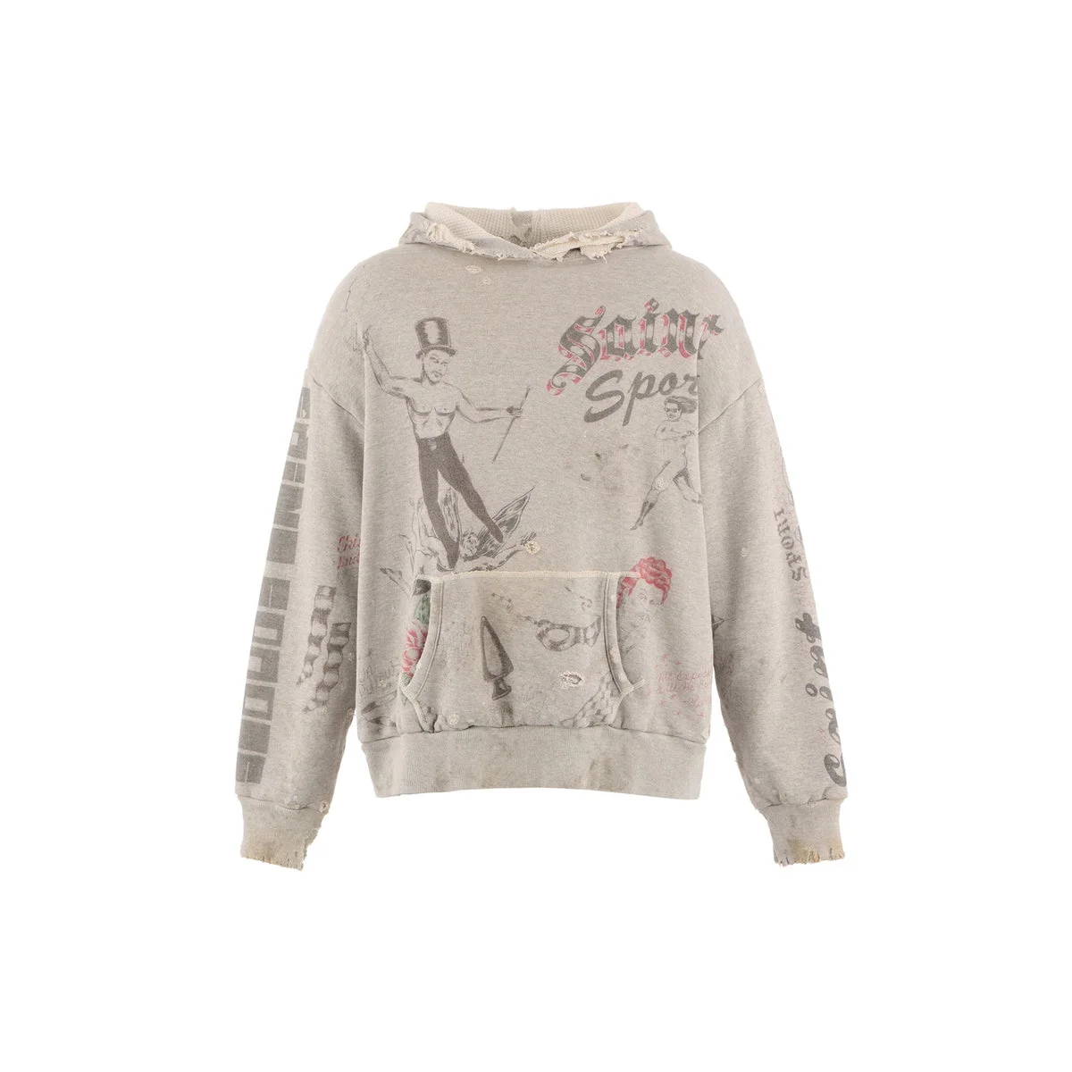X ALEXIS ROSS DRAWING HOODIE (GRAY) - 1