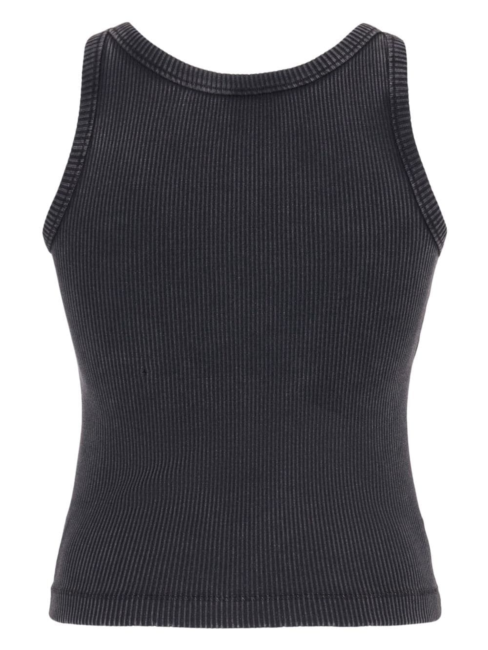 logo-appliquÃ© ribbed tank top - 4