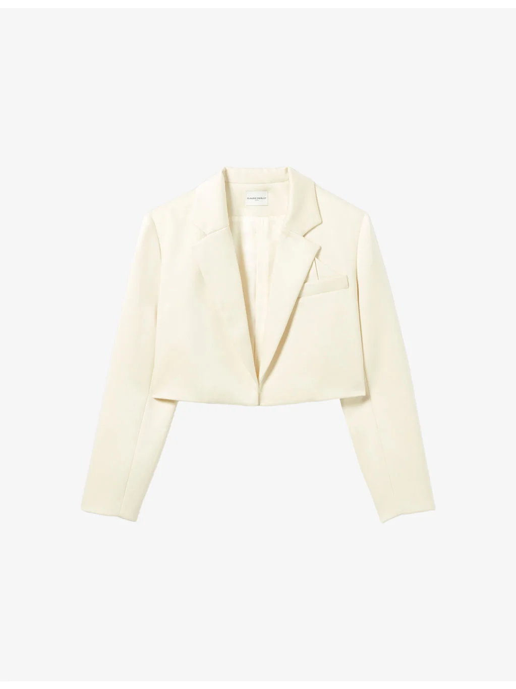 Tailored Cropped Satin Jacket - 1