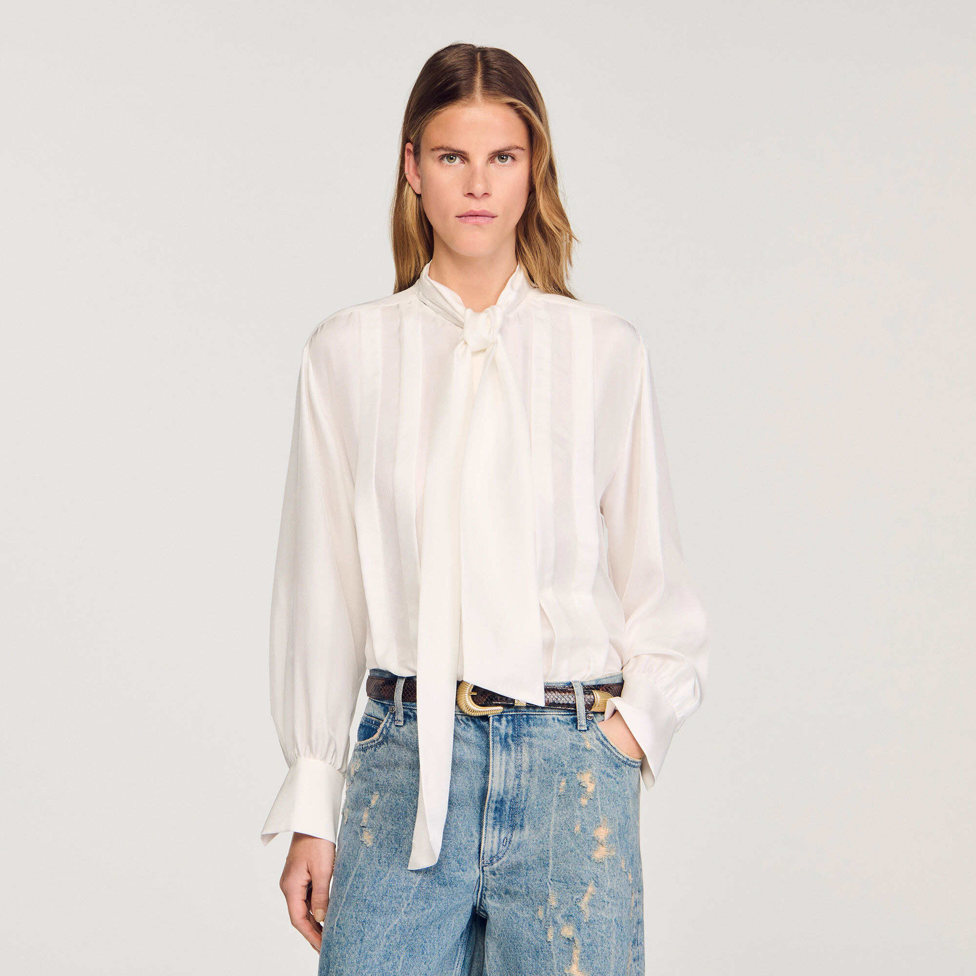 SILK LAVALLIÈRE SHIRT - 4