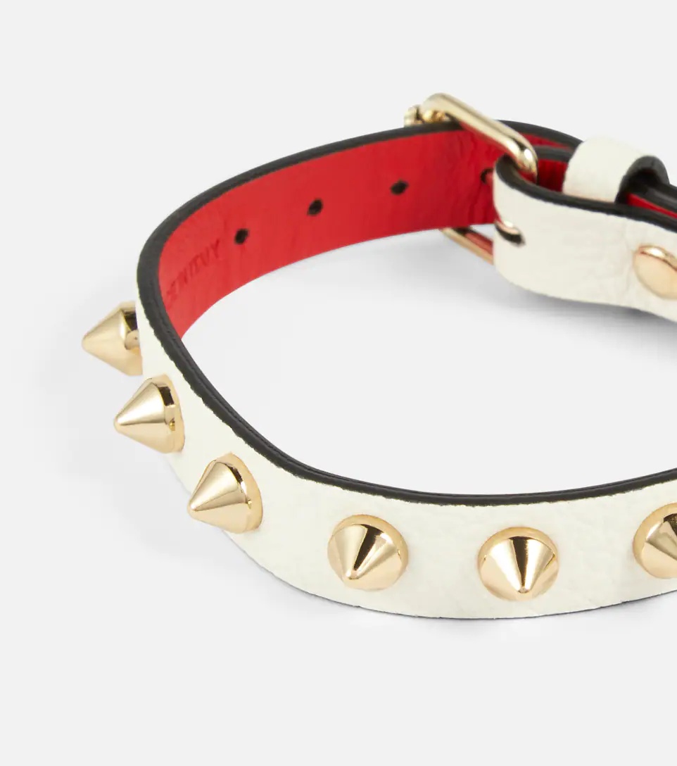 Loubilink embellished leather bracelet - 7