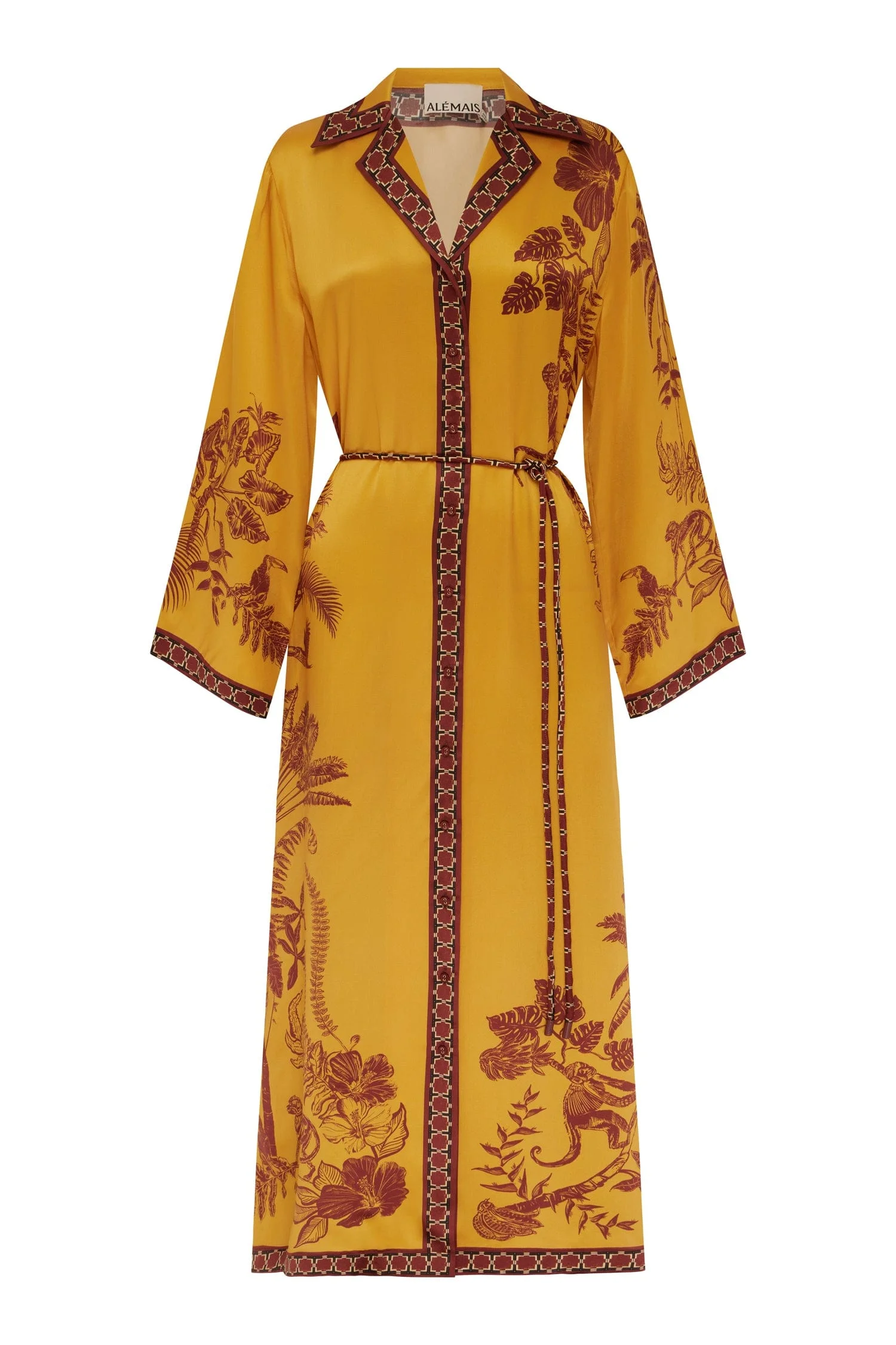 Banana Blossom Silk Shirtdress - 1