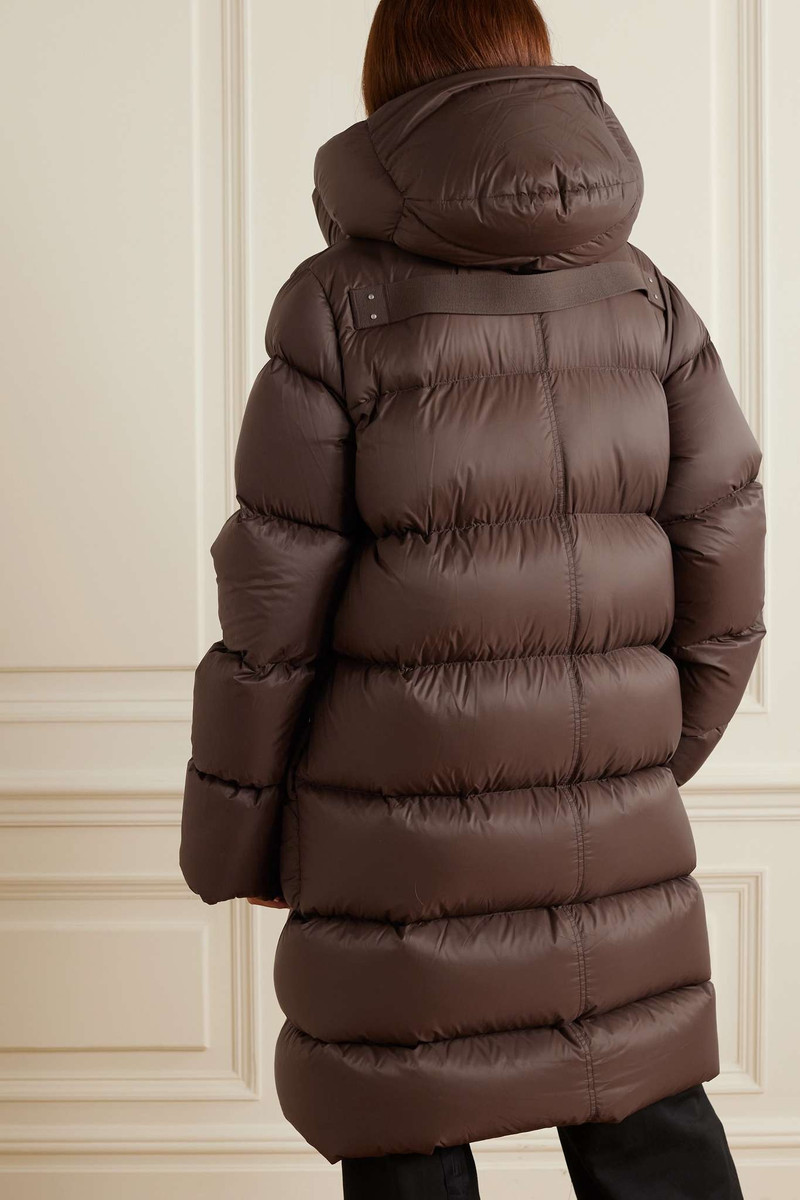 Hooded quilted shell down coat 4