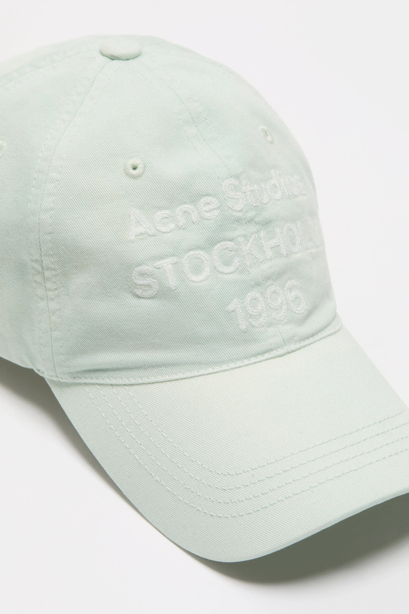 Acne Studios Washed logo baseball cap - Oyster grey outlook