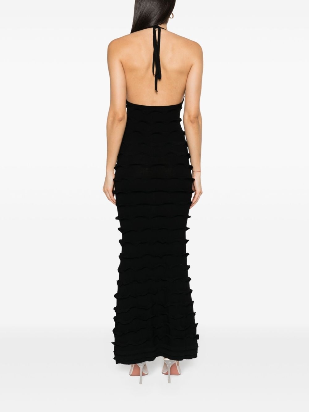 ruffled knitted maxi dress - 4