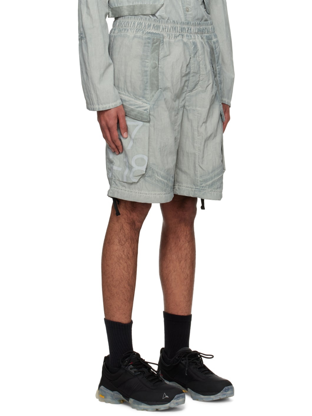 Gray Garment-Dyed Shorts - 2