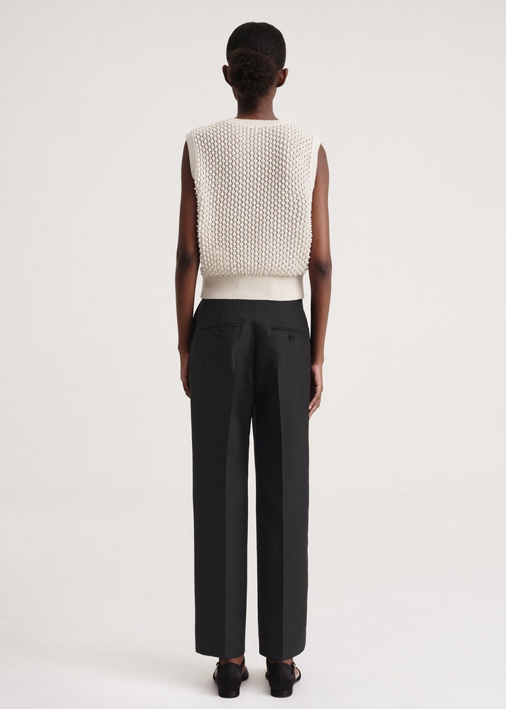 Cropped wool suit trousers black - 4