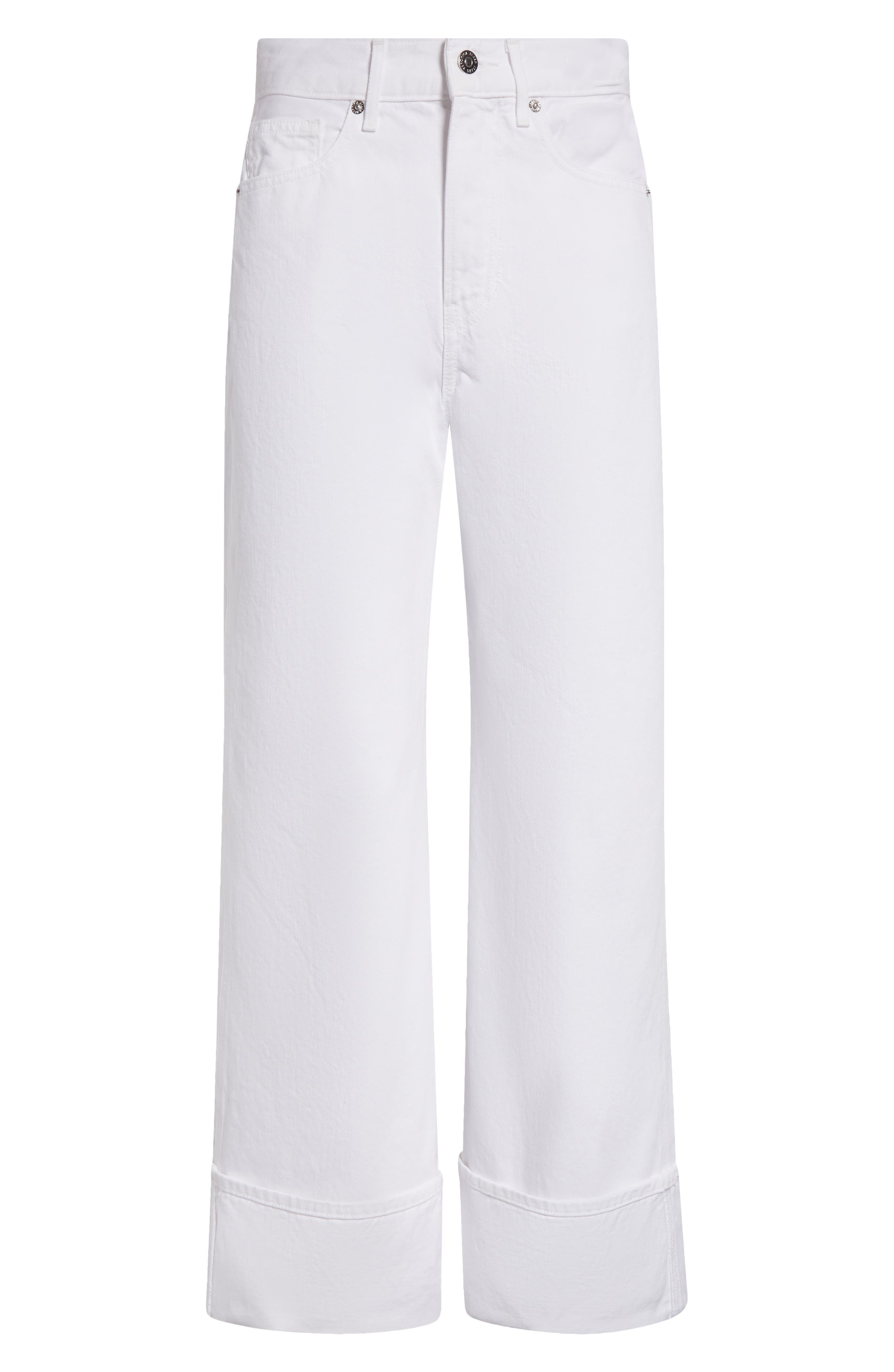 Veronica Beard Taylor Crop Jeans in White at Nordstrom - 6