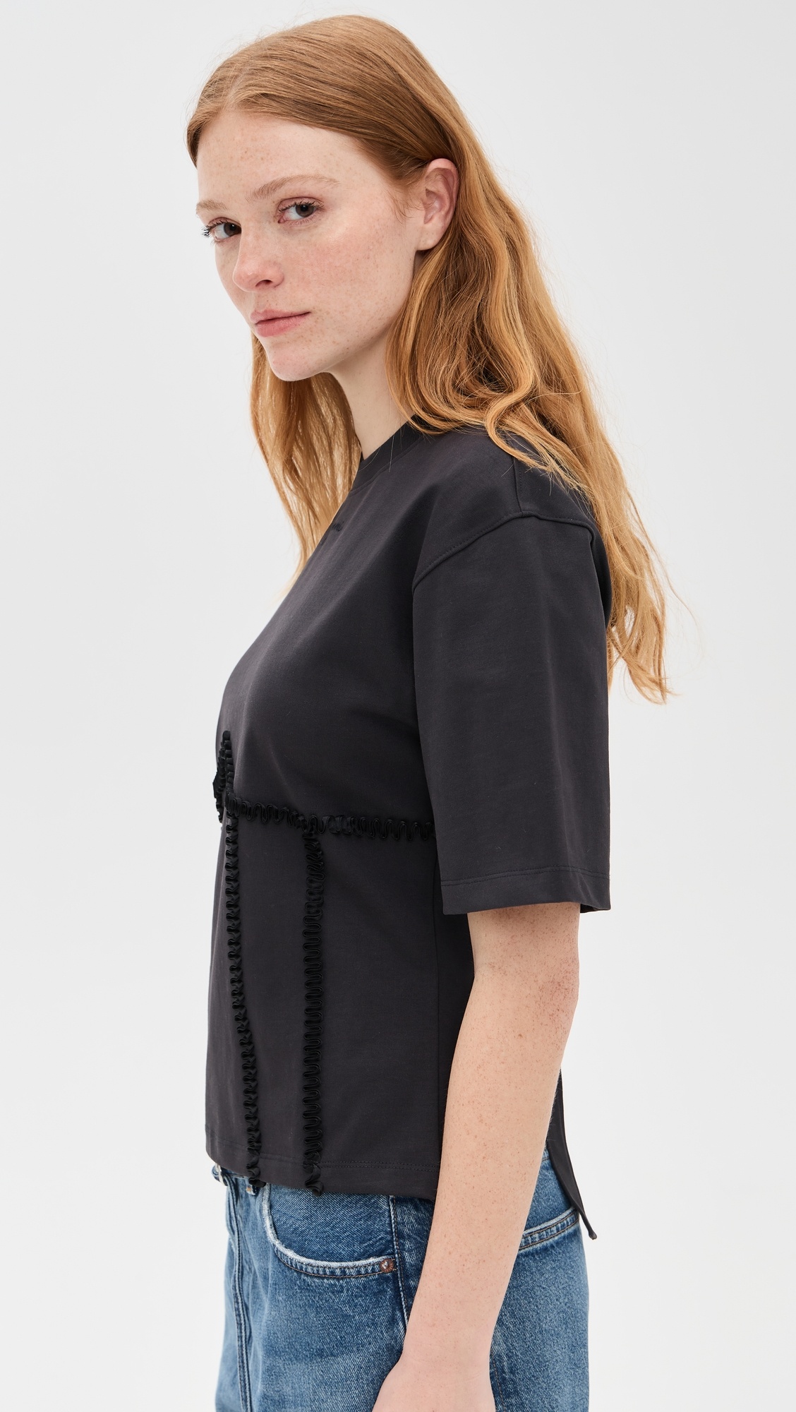Heavy Cotton Tie Back Waisted T-shirt - 3