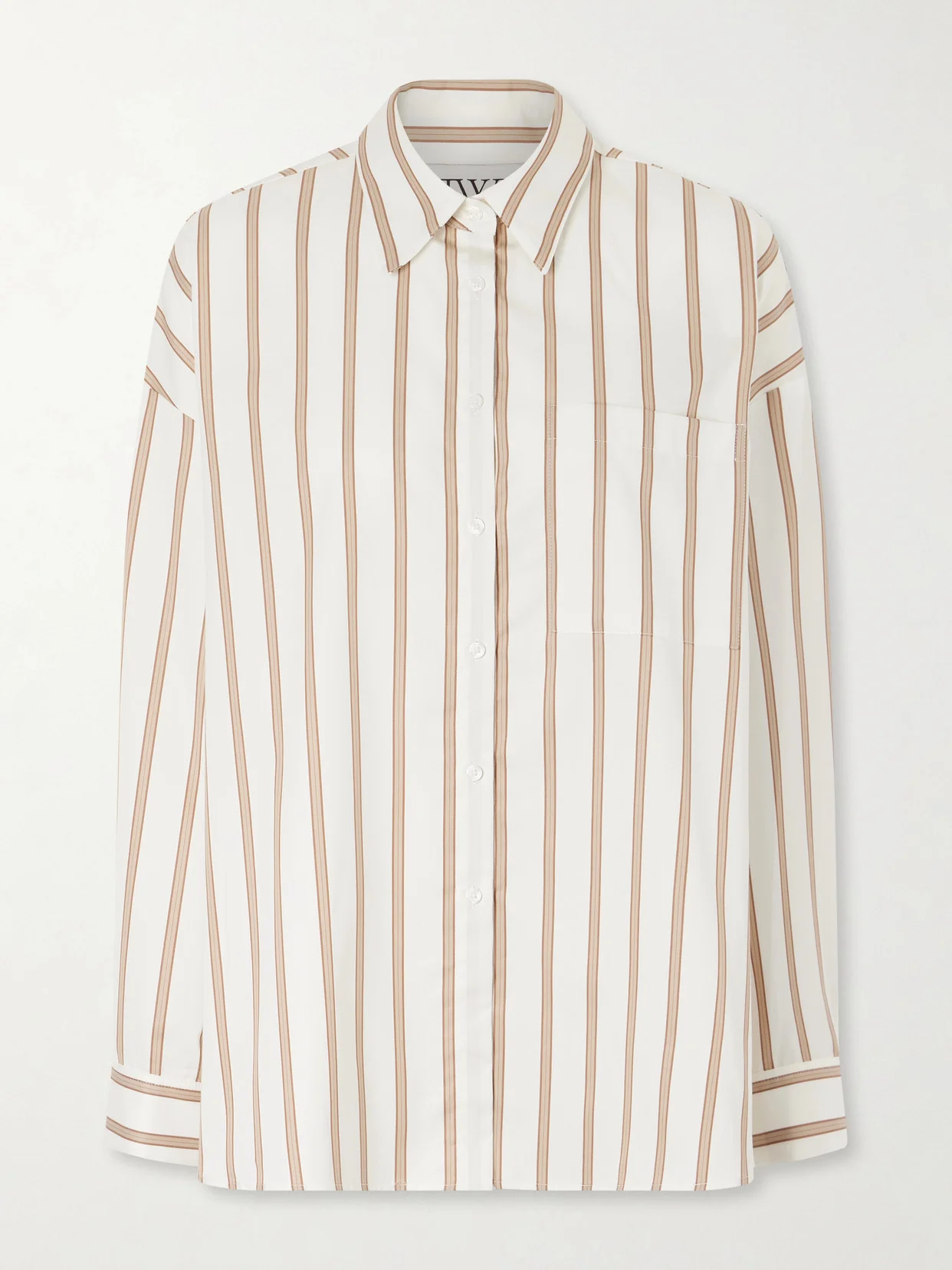 Something Borrowed Striped Cotton-poplin Shirt - 1
