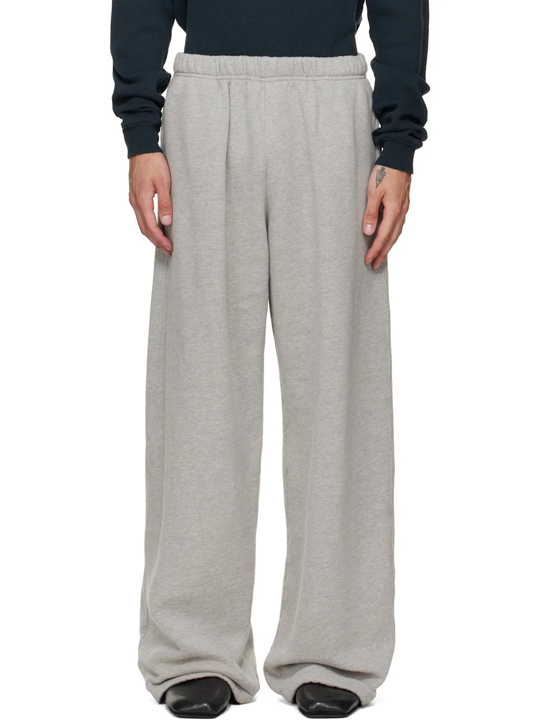 Gray Heavyweight Party Sweatpants - 1