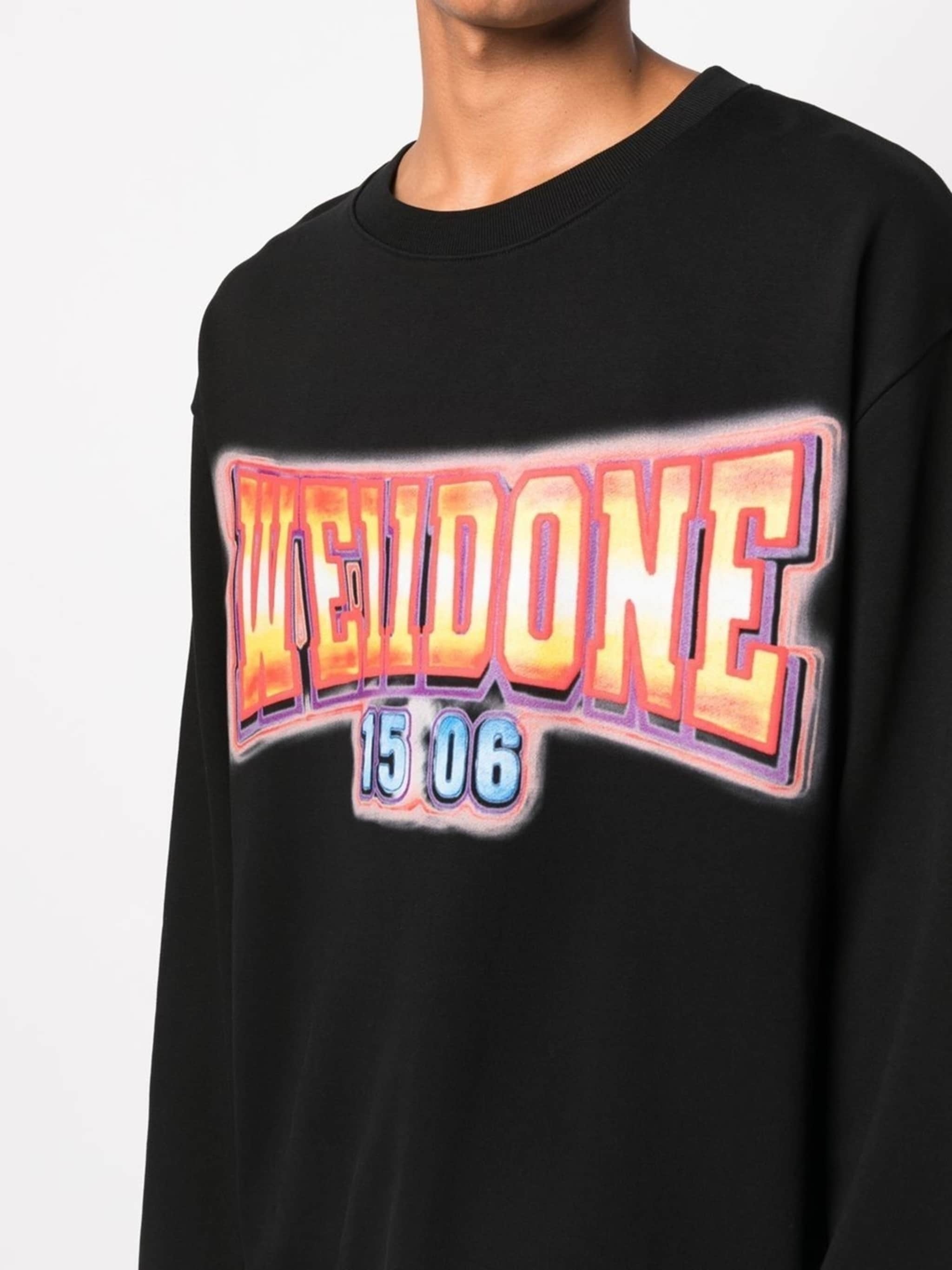 logo-print cotton sweatshirt - 6