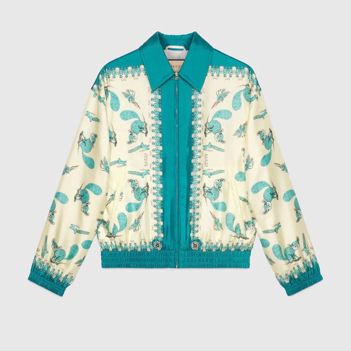 Freya Hartas print silk bomber jacket - 1