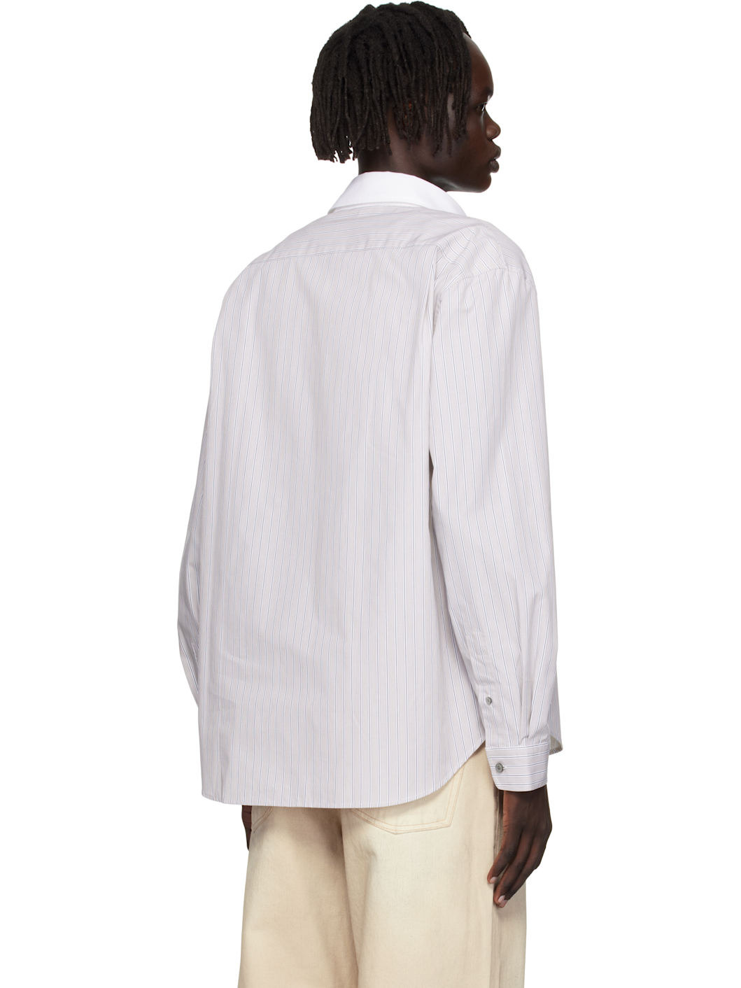 Gray Button-Up Shirt - 3