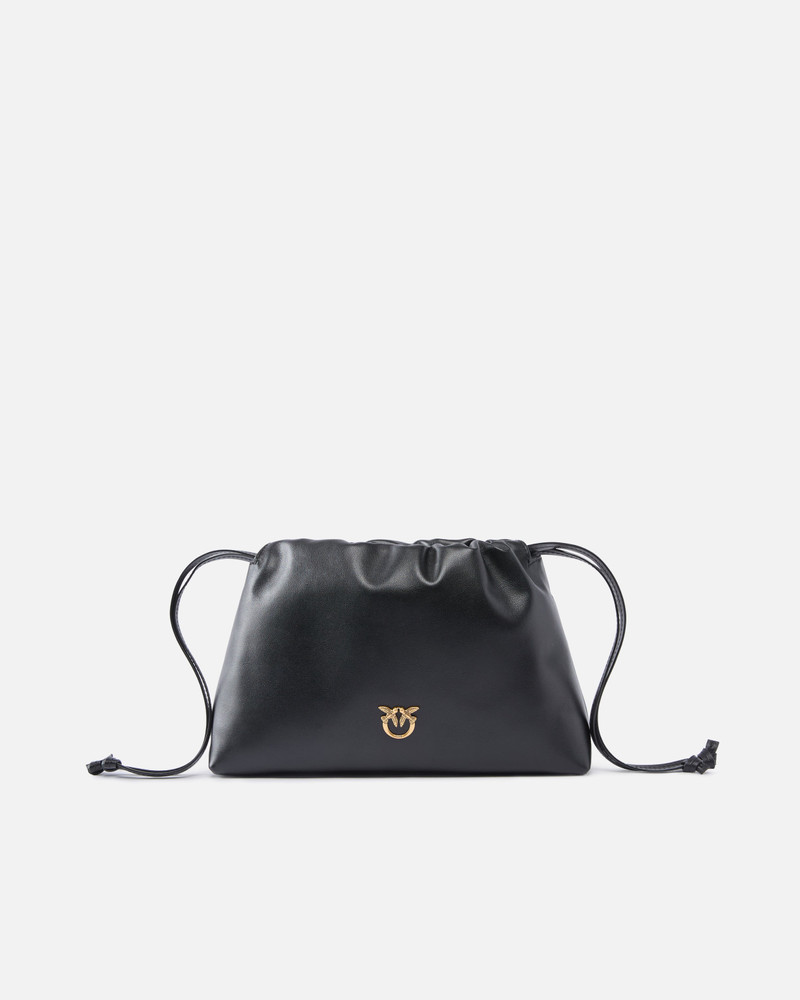 SMALL LATHER SHOULDER BAG WITH DRAWSTRING 1