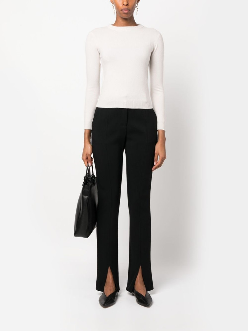 extreme cashmere round-neck cropped jumper outlook