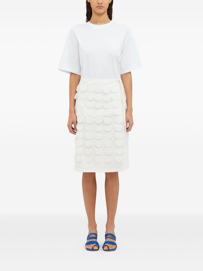 MSGM circle-appliqué wrap mini skirt outlook