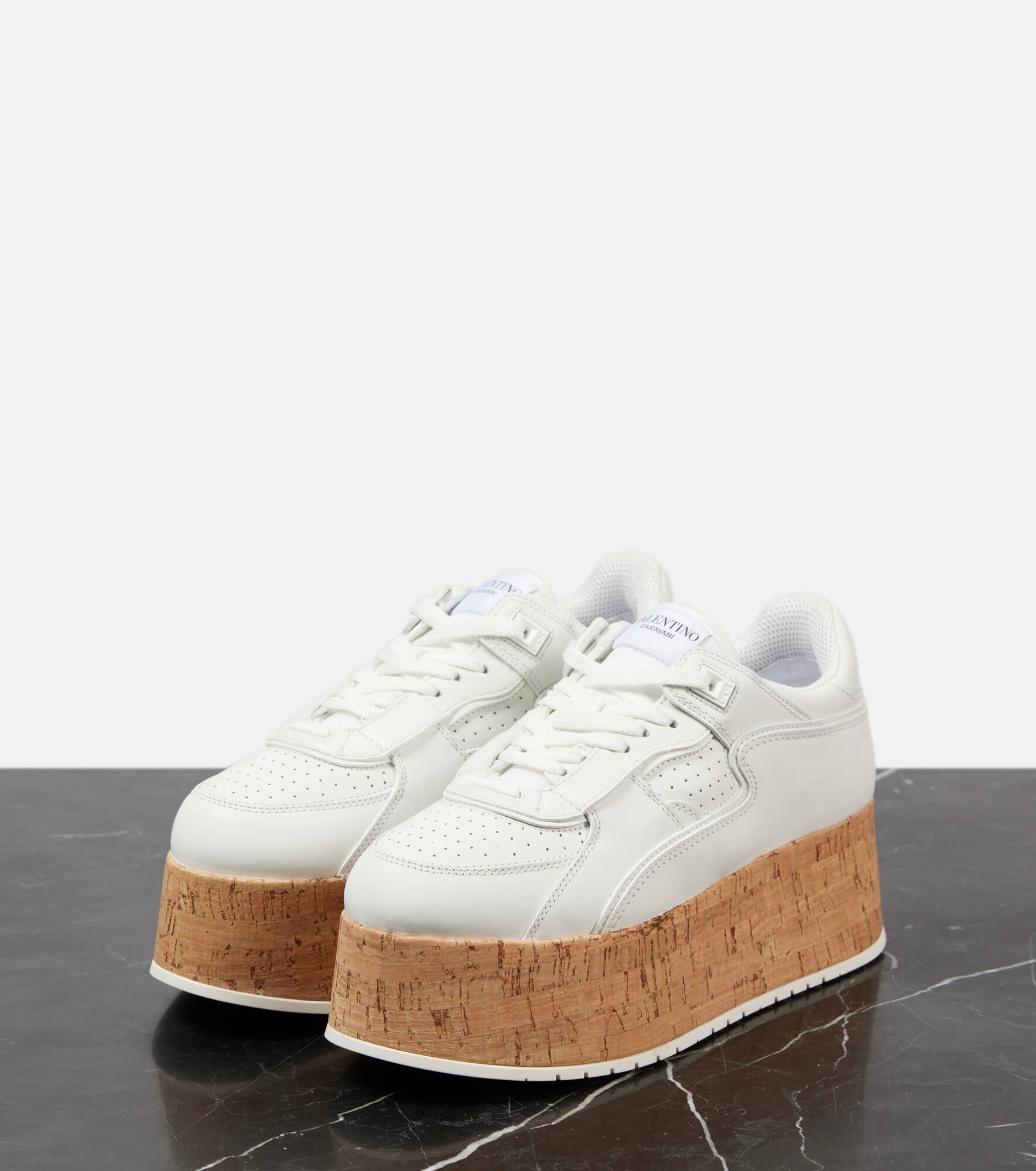 Freedots XL leather platform sneakers - 4