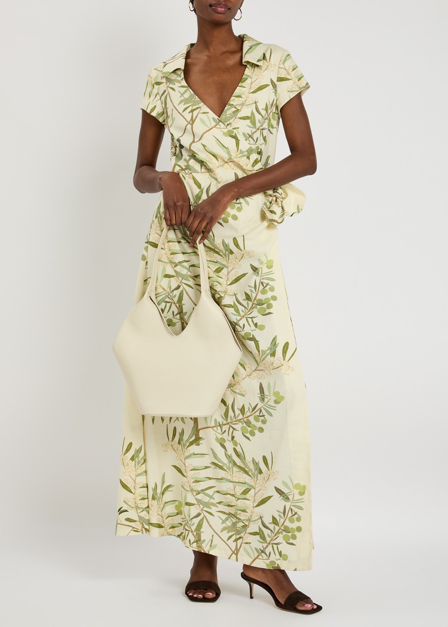 Bernadette Mara Printed Linen-blend Midi Wrap Dress - 4
