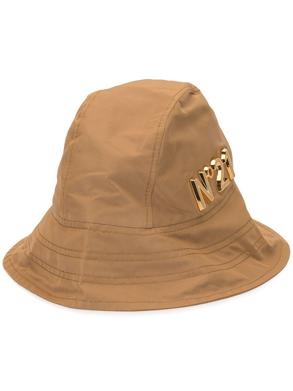 logo-plaque bucket hat - 1