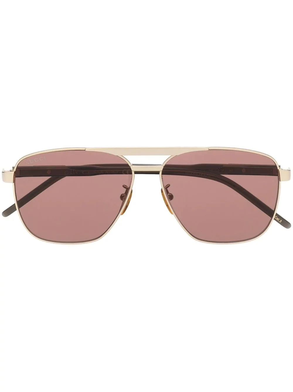 tinted pilot-frame sunglasses - 1