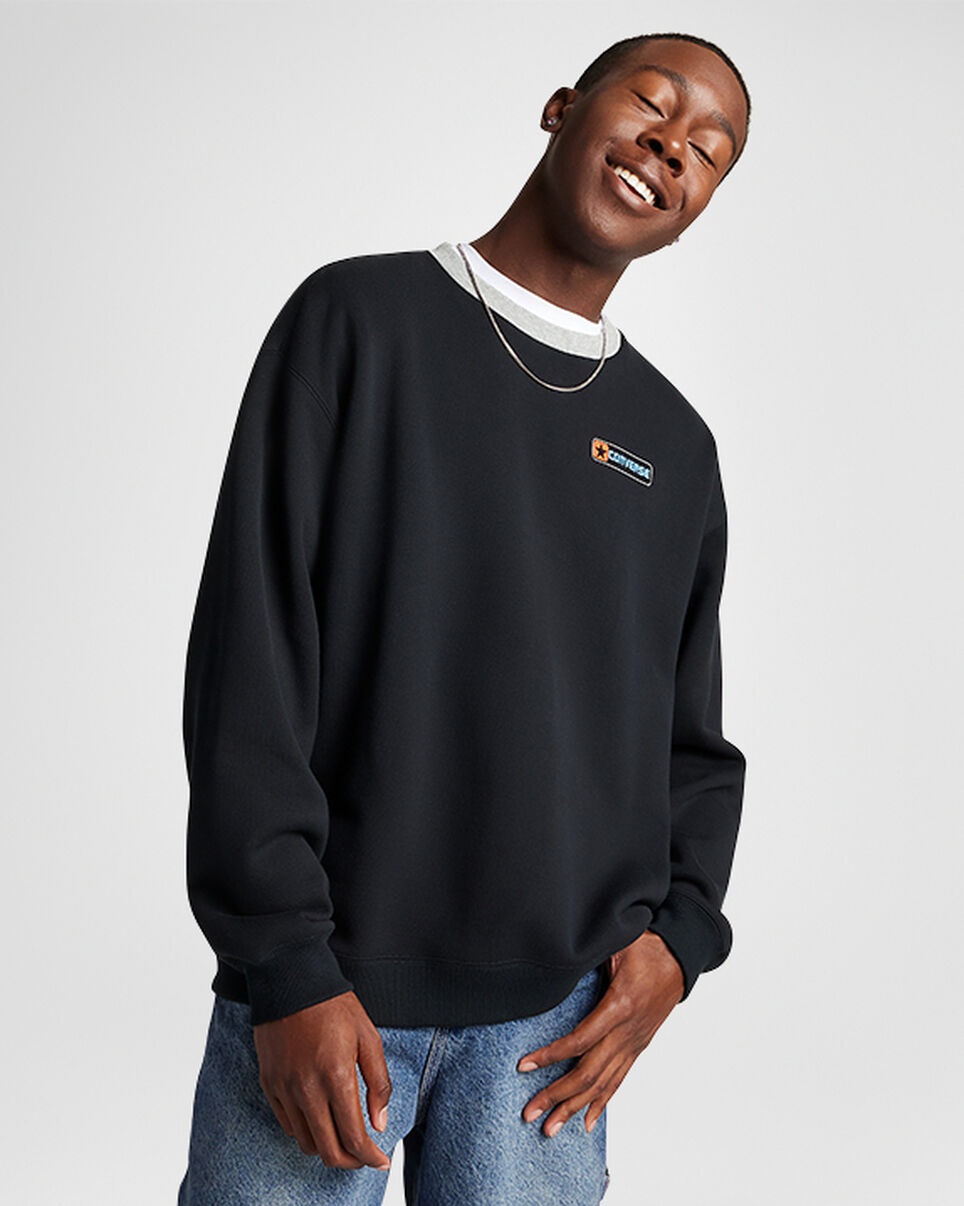 Loose-Fit Ringer Crew Neck - 1