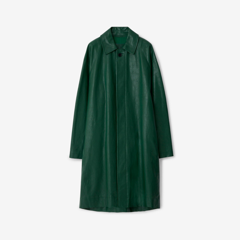 Long Leather Car Coat 1