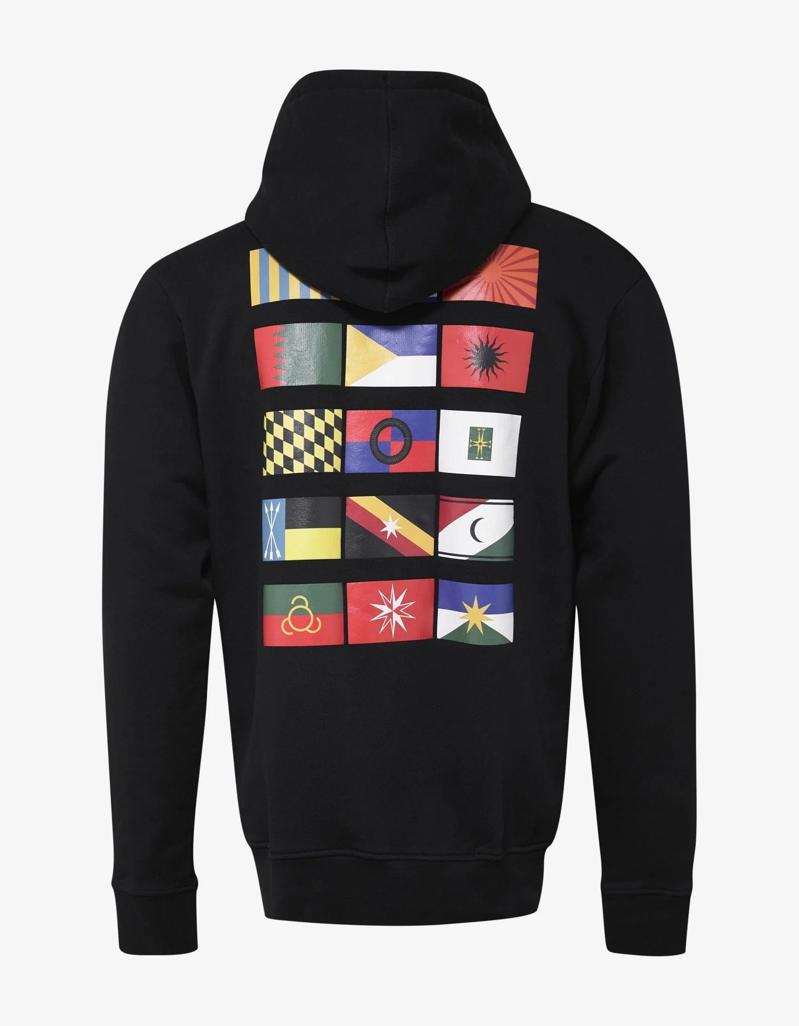 Marcelo Burlon Black Eagle & Flags Print Hoodie - 2