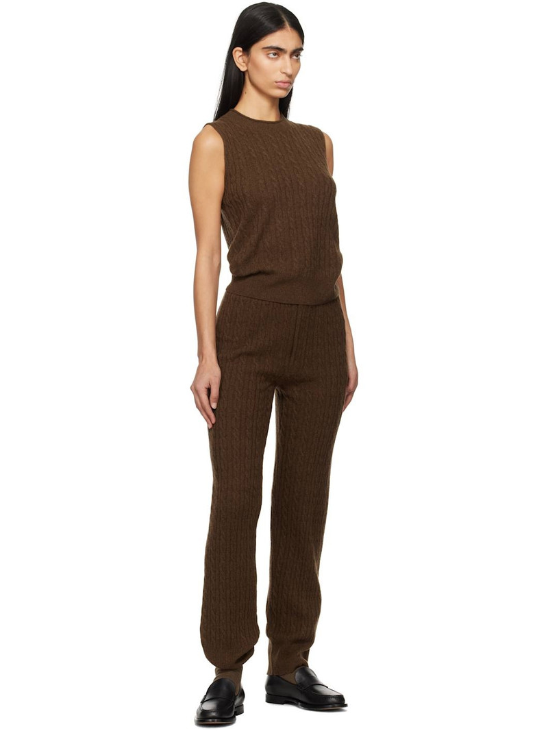 GUEST IN RESIDENCE Brown Cable Trouser Lounge Pants outlook