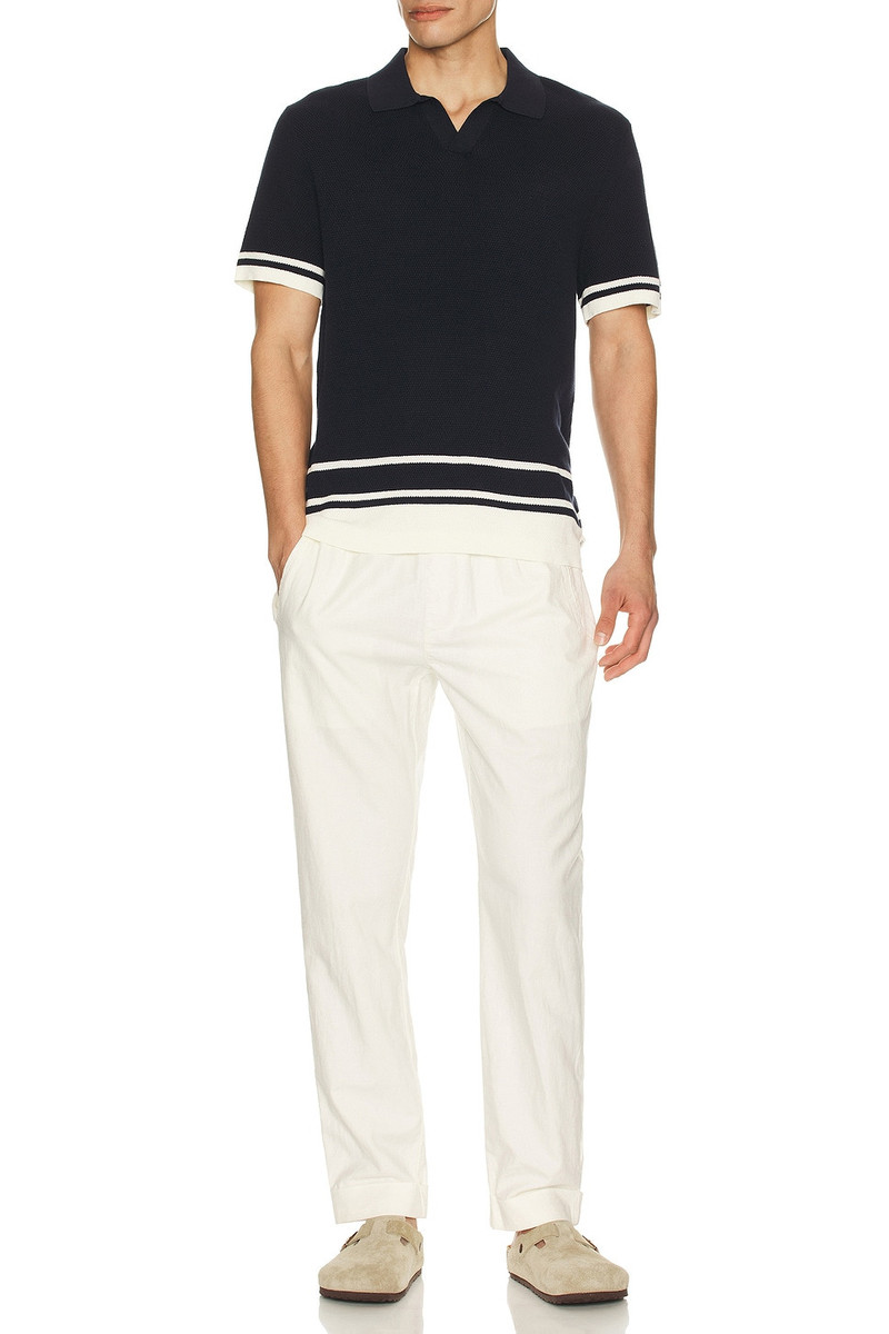 onia Cotton Textured Johnny Collar Polo outlook