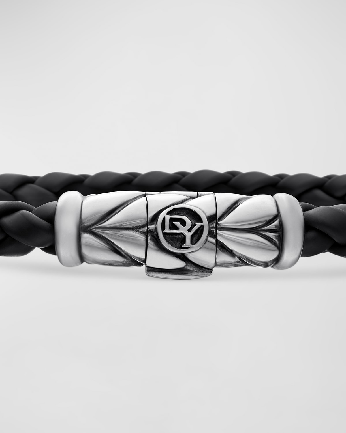 Men's Chevron Woven Rubber Bracelet, 6mm - 4